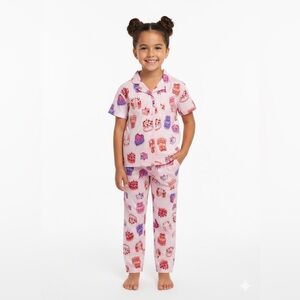 Planet Gold Kids Birthday Pink and Purple Pajama Set
